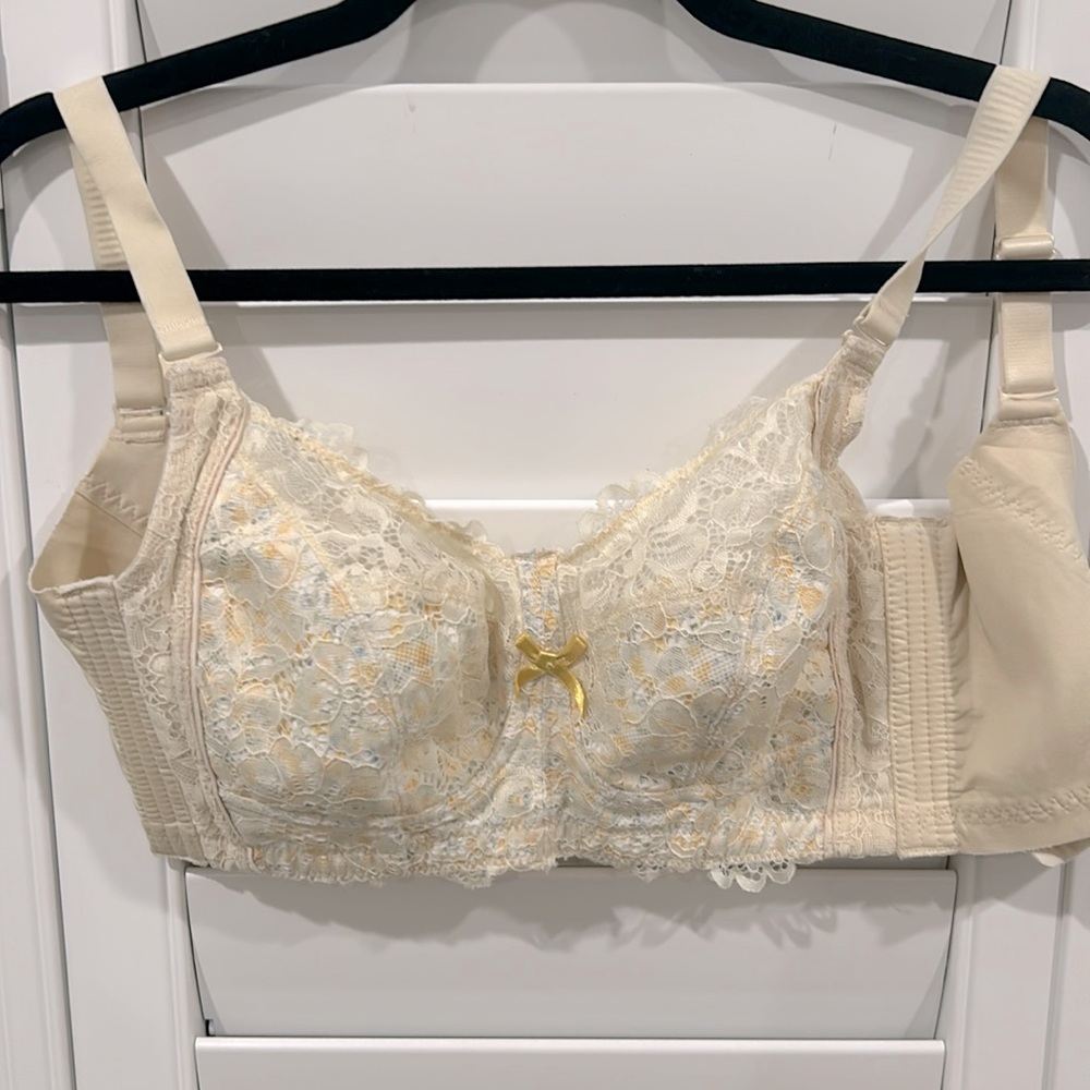 Coquette Floral Wireless Bra with Bow